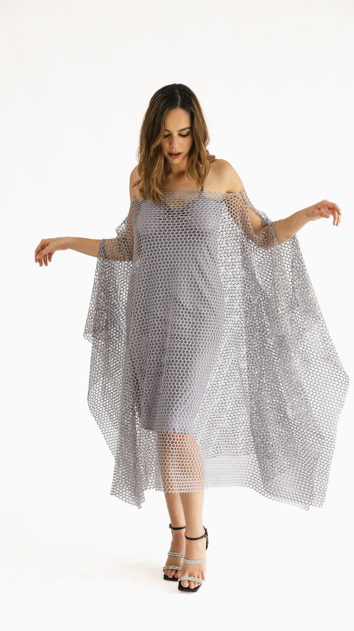 Vestido tunica corta gris