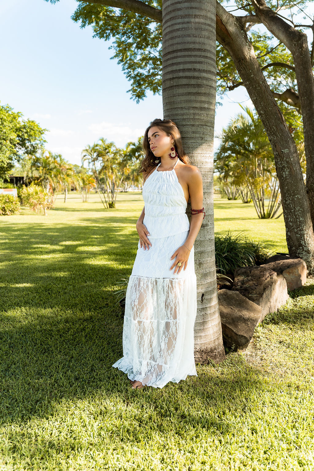 Conjunto de encaje blanco